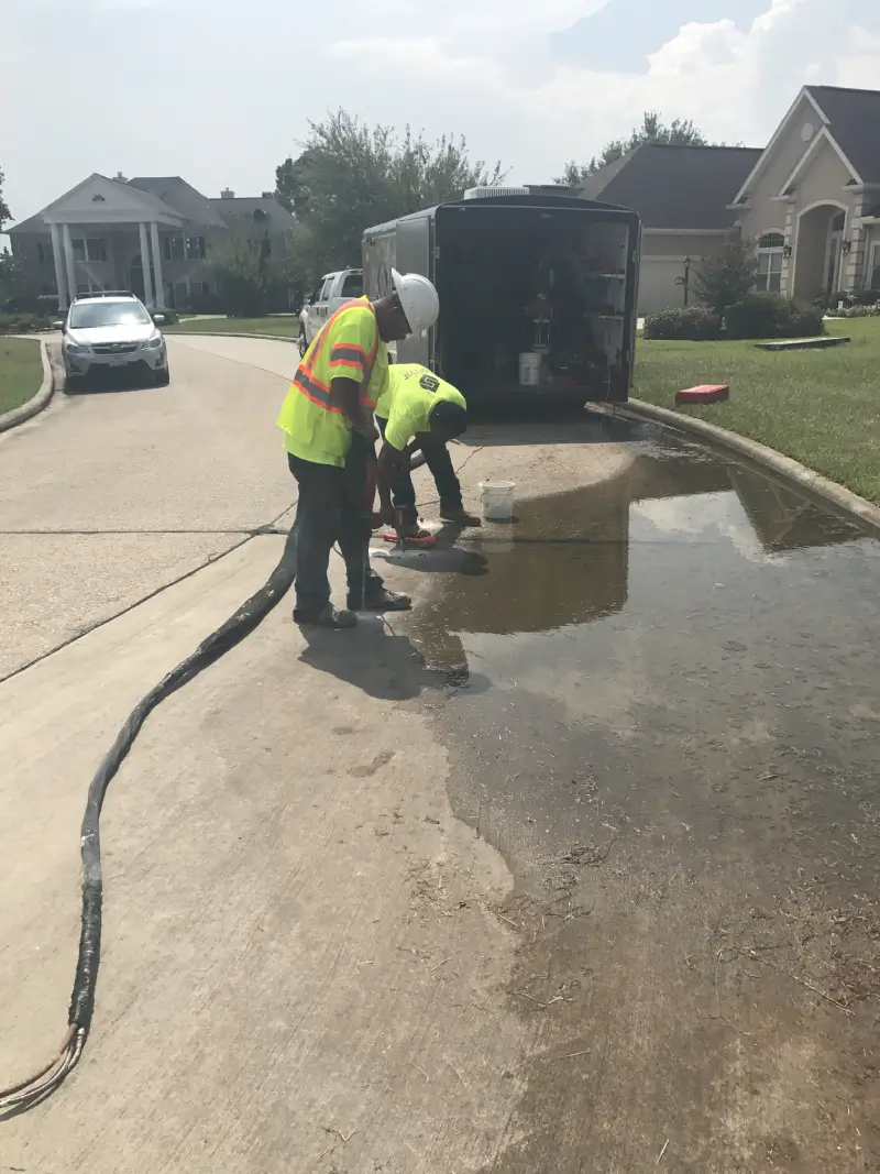 Concrete Leveling on Road