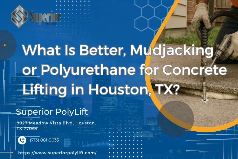 What Is Better, Mudjacking or Polyurethane for Concrete Lifting in Houston, TX?