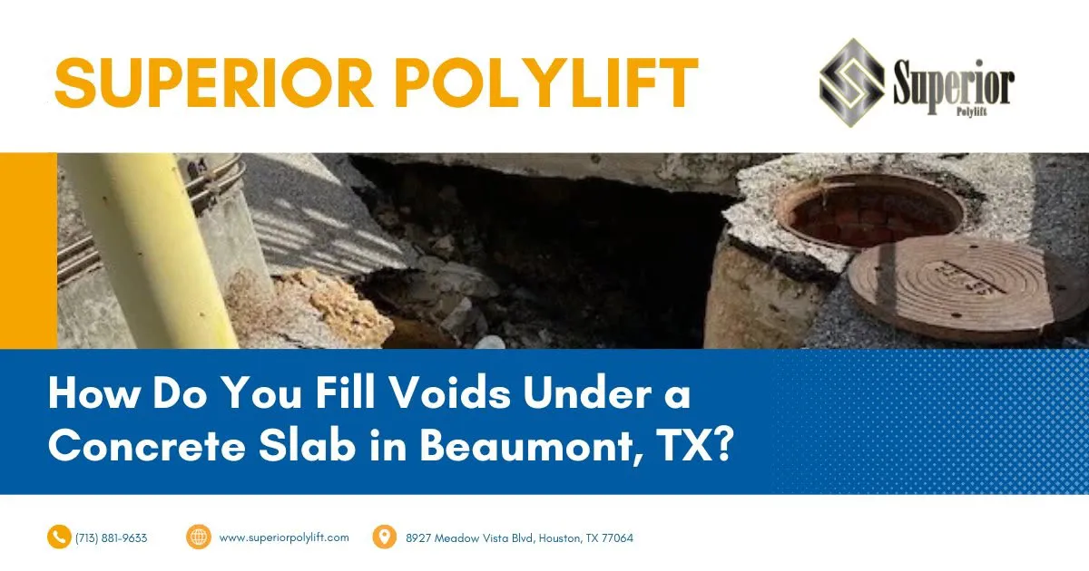 how do you fill voids under a concrete slab in beaumont tx
