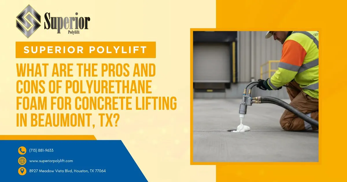 Polyurethane foam injection for lifting and leveling a concrete slab
